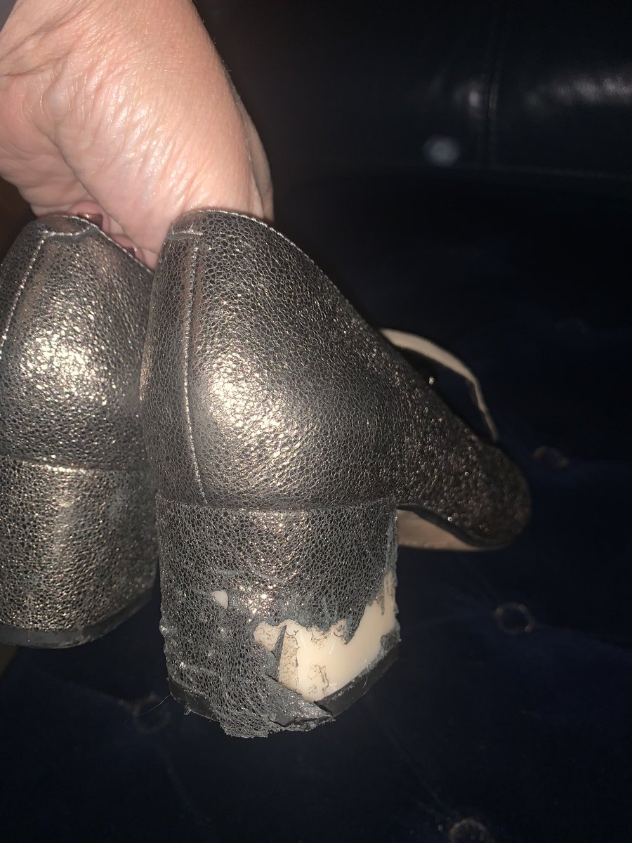 TheQitw's tweet photo. @clarksshoes help! My dog found my party shoes 😢 any chance of a repair 🙏 https://t.co/CQxMz1NBzo