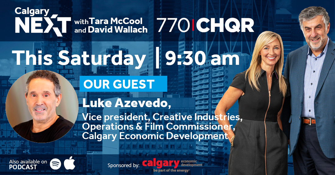 calgaryeconomic's tweet photo. Calgary's creative industries and film and tv sector is booming. Tune in for an update on the exciting momentum from film commissioner @filmtvguy this Saturday, Oct. 8, 9:30 a.m. on #CalgaryNEXT @770CHQR ➤ https://t.co/Jgl3N90DWt @Tara_McCool @dwallach1 #FilmTV #yycArts https://t.co/8Wxh8g88KI