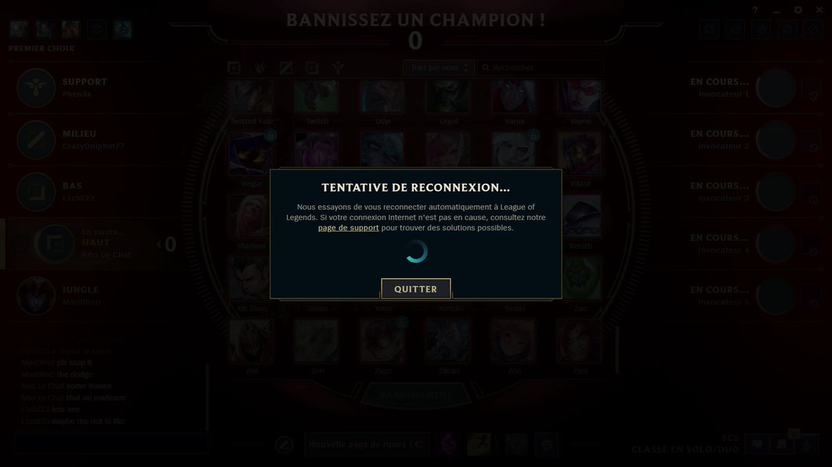 sebartyr's tweet photo. @RiotSupportFR ça fait plusieurs fois et j'ai déjà été pénalisé de 3 LP plus un temps de pénalité... on s'en sort pas :'(
Est ce que je peux revoir mes LP ? https://t.co/14LC0iY0M7