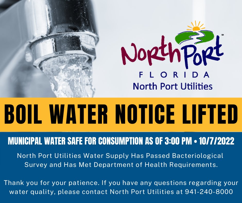 WINK News on Twitter "RT CityofNorthPort The boil water notice that