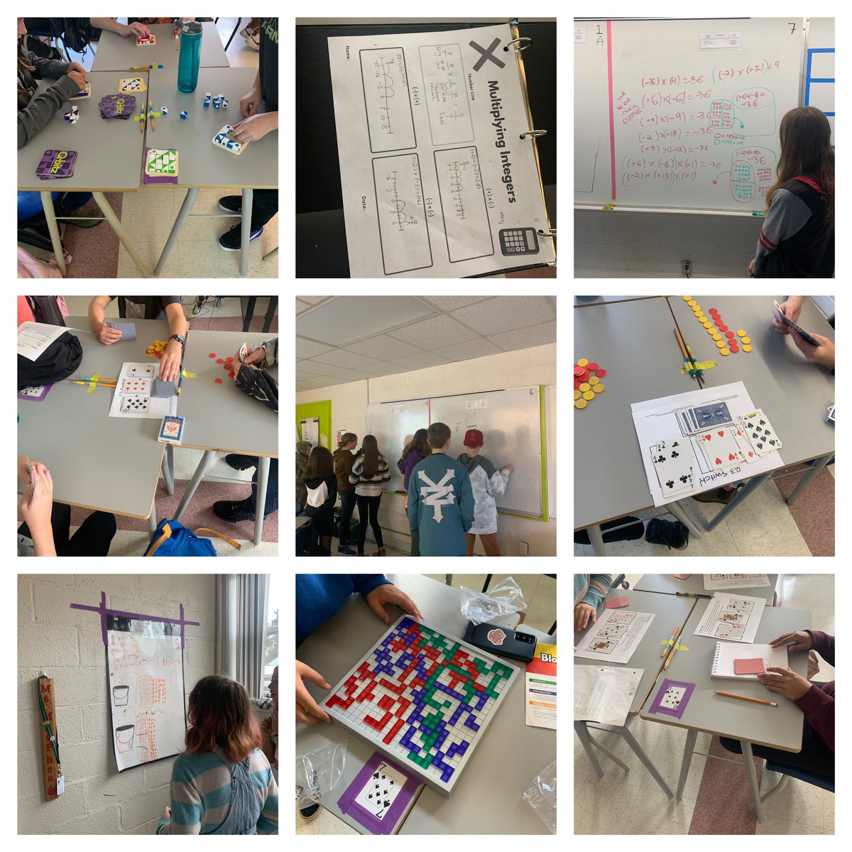 macphee_maggie's tweet photo. Some cool things we have been doing in math the past month at PRHS! #ccrcemath #buildingthinkingclassrooms https://t.co/QS2Q39b6yK