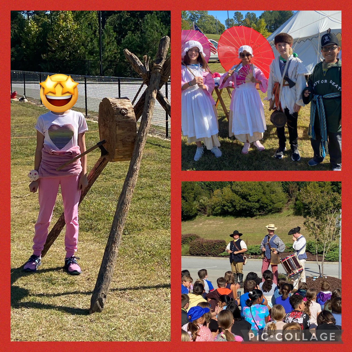 MrsBeickert's tweet photo. We had the BEST time during our Camp Flintlock field trip today! We learned so much about what life was like during colonial times through awesome hands-on activities. #CrushingIt @ScottsRidgeES @FlintlockCamp https://t.co/cQsJzhcD72