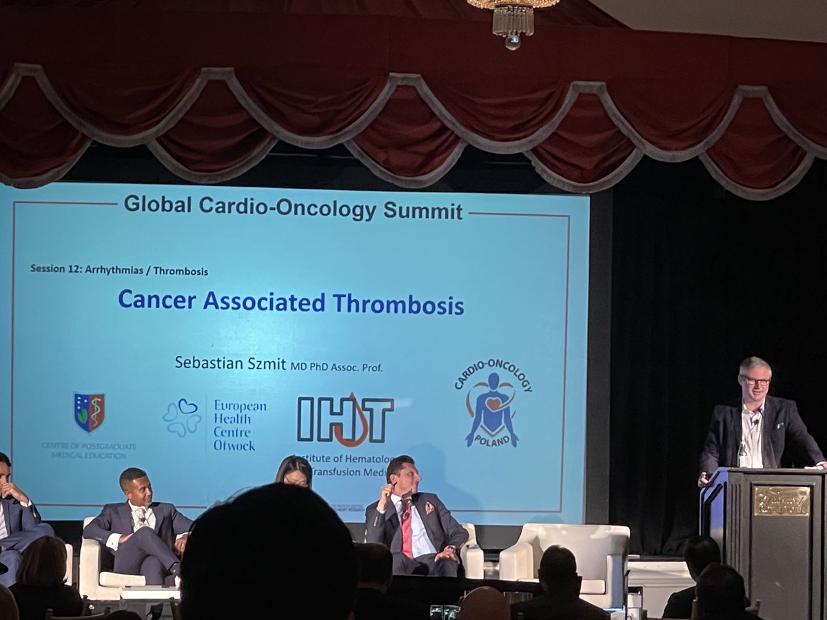 drtarsh's tweet image. ⁦@oncology_cardio⁩ discussing cancer and thrombosis #GCOS2022