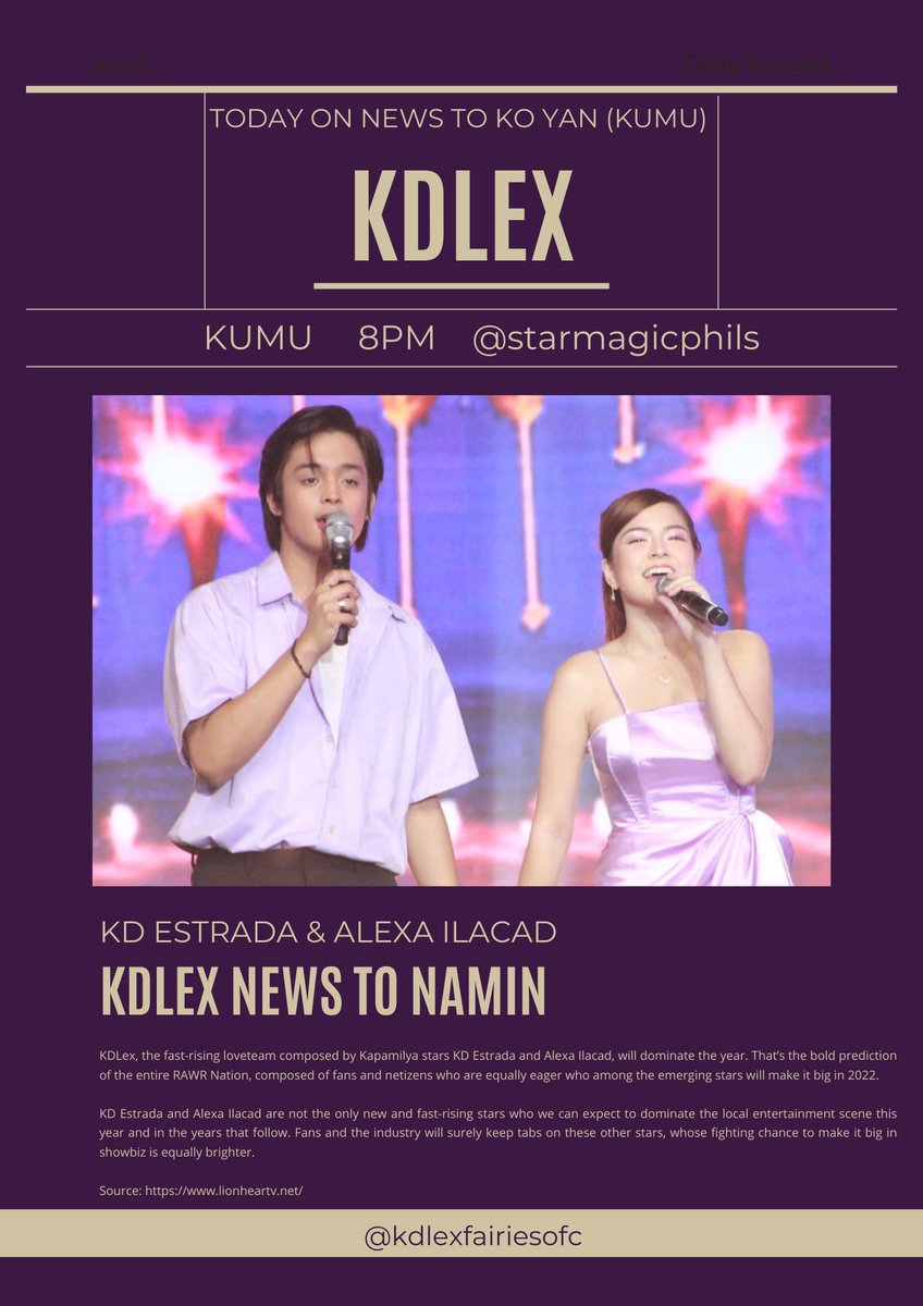 kdlexfairiesofc's tweet photo. KDLex are both talented when it comes to music and acting. Plus, both of these two are advocate for mental health awareness too. Isn't that amazing?

Please reply "kdlex, an inspiration to many" twenty times along with the tag.

KDLEX NEWS TO NAMIN https://t.co/xNbVoNO2ml