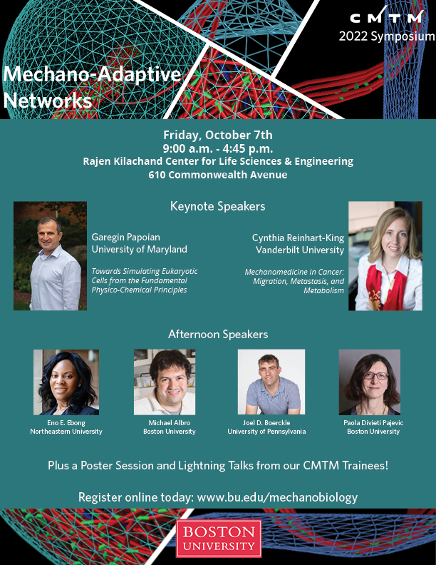CMTM, Boston University (@bumechanobio) on Twitter photo That's a wrap! Thanks to our keynotes <a href="/creinhartking/">Cynthia Reinhart-King</a> & <a href="/GareginPapoian/">Garegin Papoian</a> and our faculty speakers Dr. Ebong, <a href="/AlbroLab/">AlbroLab</a>, <a href="/jboerckel/">Joel Boerckel</a> & <a href="/PDP_Lab/">Divieti Pajevic_Lab</a>! Also to our Trainees, we couldn't have done it without you! #CMTMSymposium2022 That's a wrap! Thanks to our keynotes <a href="/creinhartking/">Cynthia Reinhart-King</a> & <a href="/GareginPapoian/">Garegin Papoian</a> and our faculty speakers Dr. Ebong, <a href="/AlbroLab/">AlbroLab</a>, <a href="/jboerckel/">Joel Boerckel</a> & <a href="/PDP_Lab/">Divieti Pajevic_Lab</a>! Also to our Trainees, we couldn't have done it without you! #CMTMSymposium2022