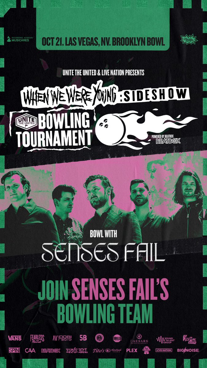 charitybomborg's tweet photo. 1 of 2 • THEY CAN PLAY MUSIC... BUT CAN THEY BOWL??
Find out by joining their team at the @UniteTheUnited 🎳 Tournament happening at the @WWWYFest #strange90s sideshow @BBowlVegas !

More details and enter to win here: https://t.co/C3Tiok3iQa https://t.co/11Wpg3OwYG
