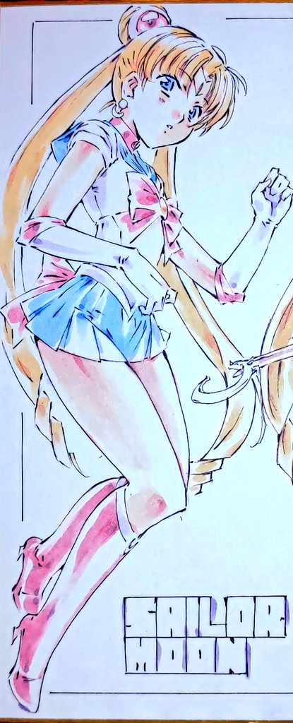 セーラームーン ,月野うさぎ 「おはよう御座いますです!、いきなり寒いです!鼻の調子悪いです 」|門口ナオ コミティア2/19 こ10aなおなおのイラスト