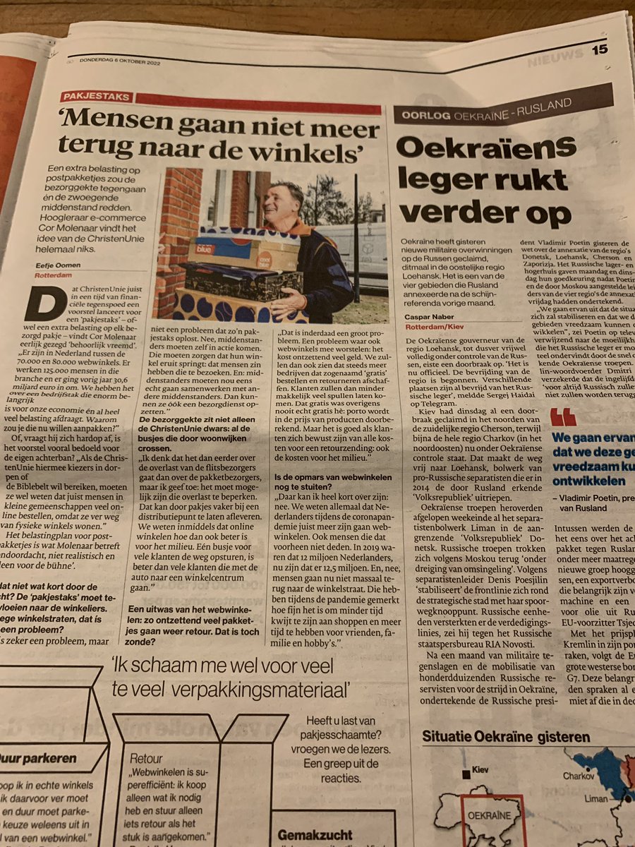 GeertGroentjes's tweet photo. Steeds vaker artikel 2x in dezelfde krant @bdmeierij Een is bijzonder: andere kop met dezelfde inhoud, citaat en tekst in andere volgorde. https://t.co/zw5cgF0JO3