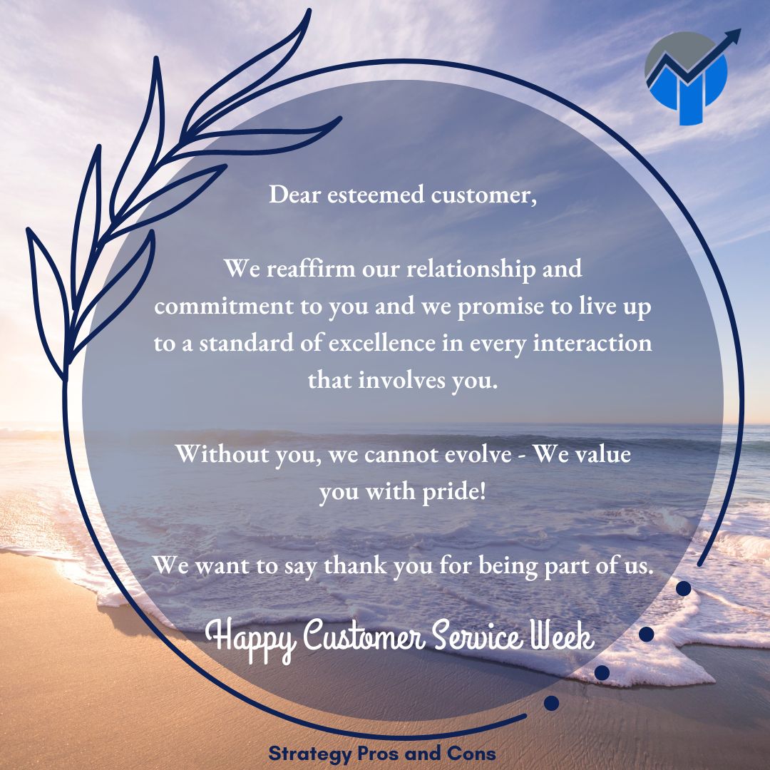 StrategyPandC's tweet photo. Dear customers,

We hope your week went as envisaged. 

Happy Customer Service Week

From SPC https://t.co/LFQ1I9rqWC