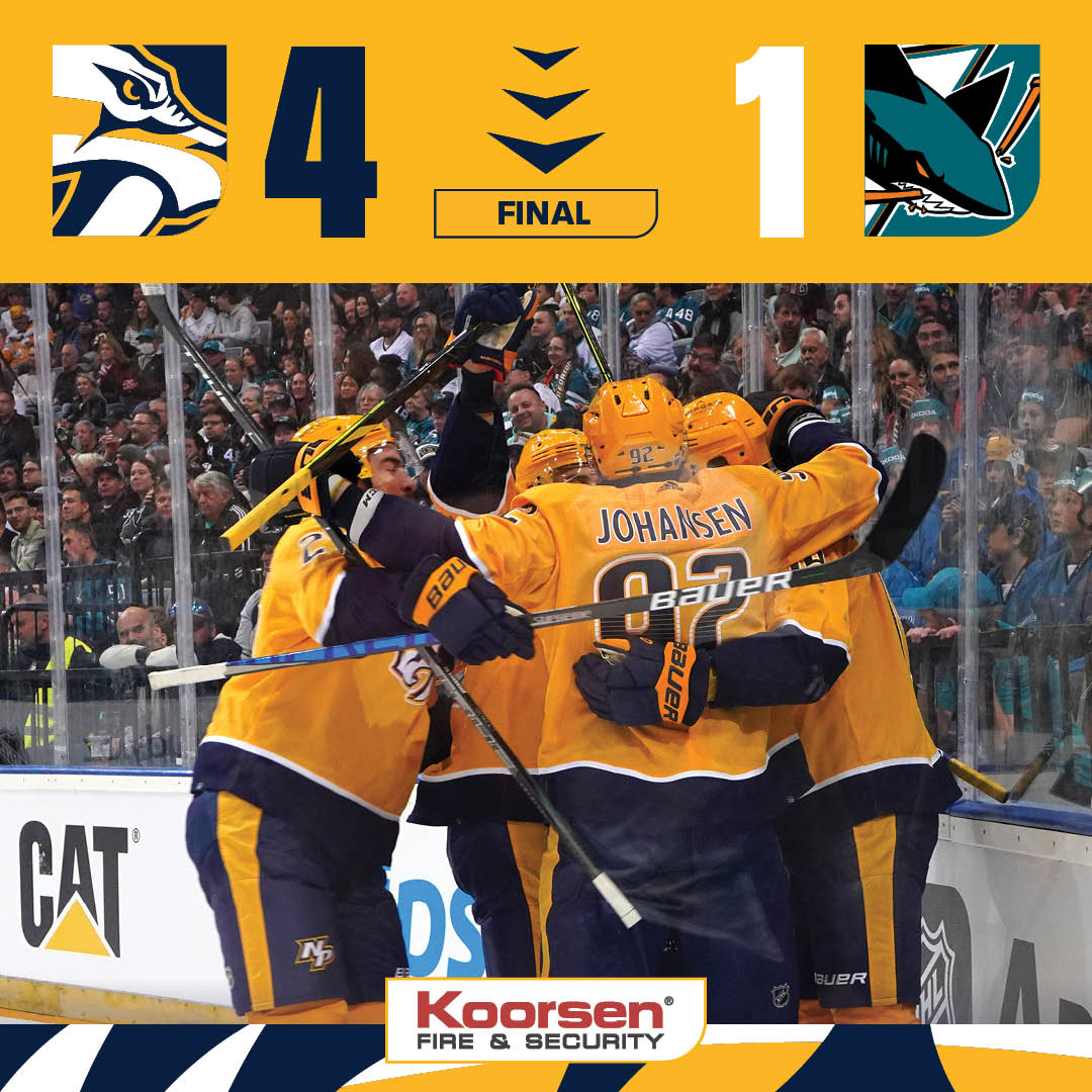 PredsNHL's tweet photo. Predators vítězí! https://t.co/l1ixKzNAbp