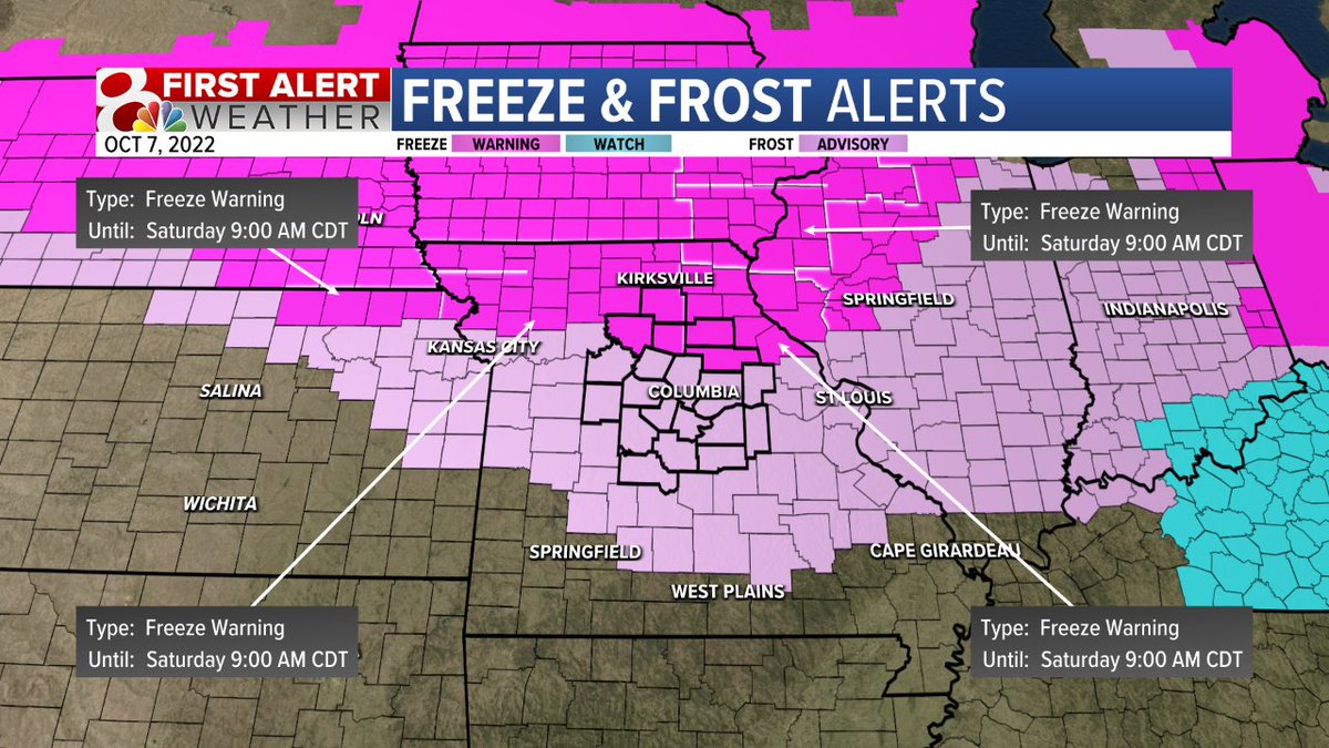 It's been a while since we've had to think about frost, but tonight's the night! As temperatures dip into the mid 30s, make sure to bring in or at least cover any outdoor plants #mowx #midmowx #midmo