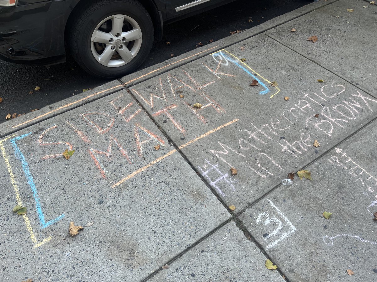 _b_p's tweet image. Pristine weather conditions for #sidewalkmath today.