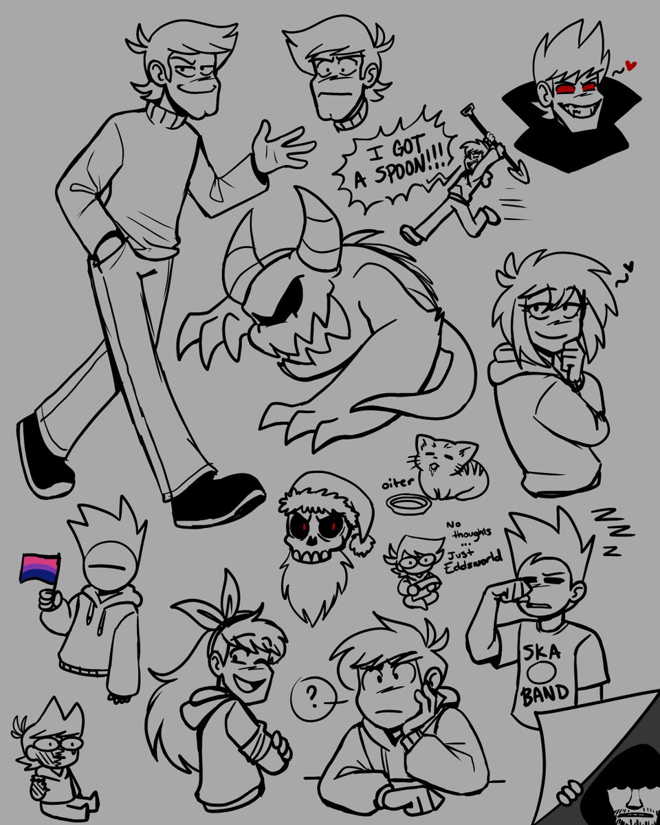 some doodles i did yesterday during a vc #eddsworld