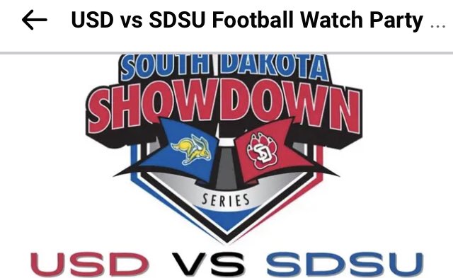 SDStateSociety's tweet photo. Midwesterners in the DC area—come out to @waltersdc tomorrow and root for your team in the #SDShowdownSeries 
USD Vs SDSU 🏈 Watch Party &amp; Chislic Feed https://t.co/K2hfGLQ4Js https://t.co/yKQAsDiiPx
