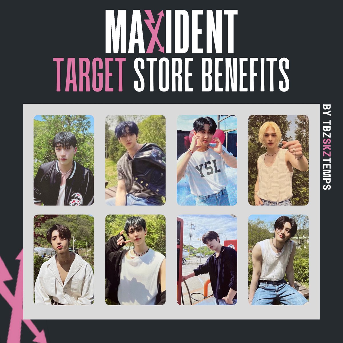 ハン target 店舗特典 トレカスキズ MAXIDENT stray kids maxident ot8 target exclusive store benefit template