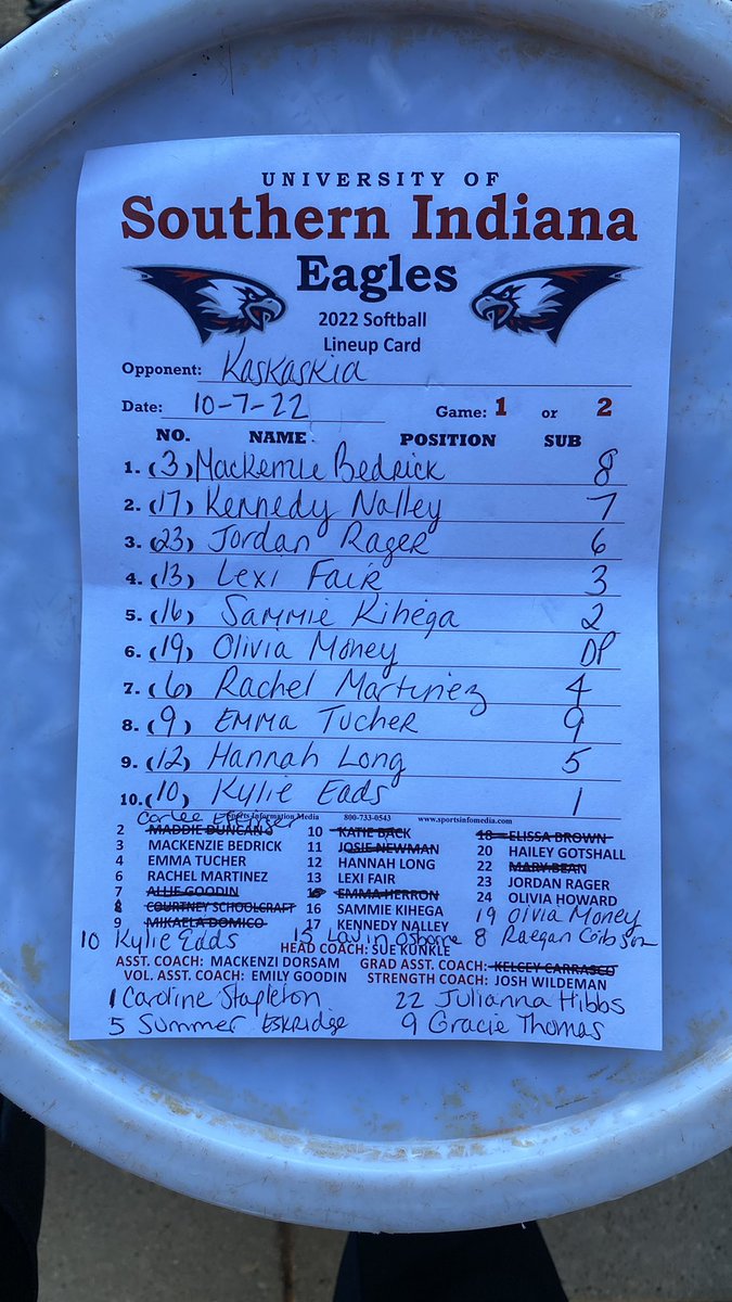 USISOFTBALL's tweet photo. Starting line up for game one. https://t.co/jgP5iTckSy