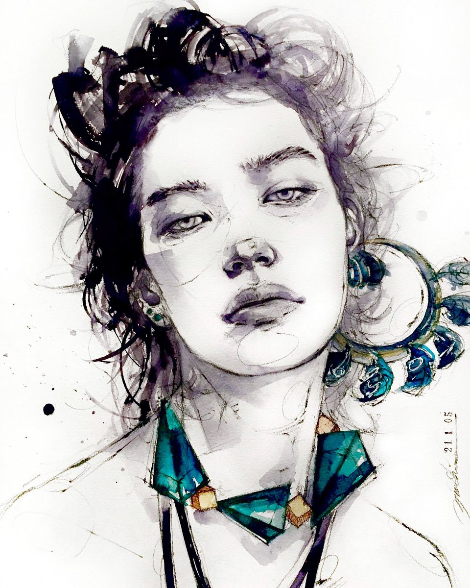 Behance on Twitter "Fashion illustrations in ink by Yui Shima — see