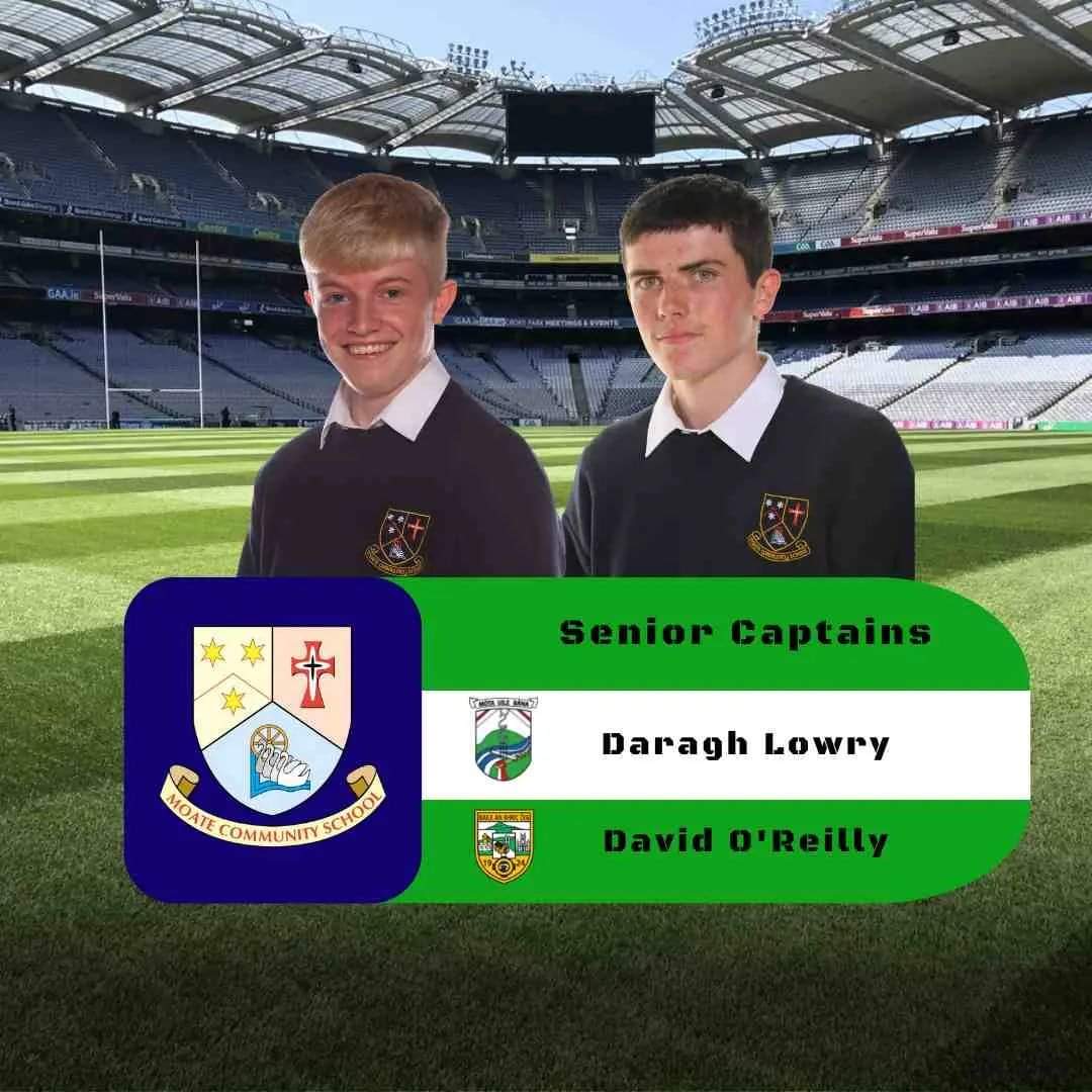 moatecs's tweet photo. Congratulations to Daragh Lowry, David O'Reilly, Chloe Moran, Saoirse McGuinness and Joyce Conway. They have been selected as our senior Gaelic captains for the year. We are looking forward to a great year ahead #moatecs https://t.co/NKNVIgQacm