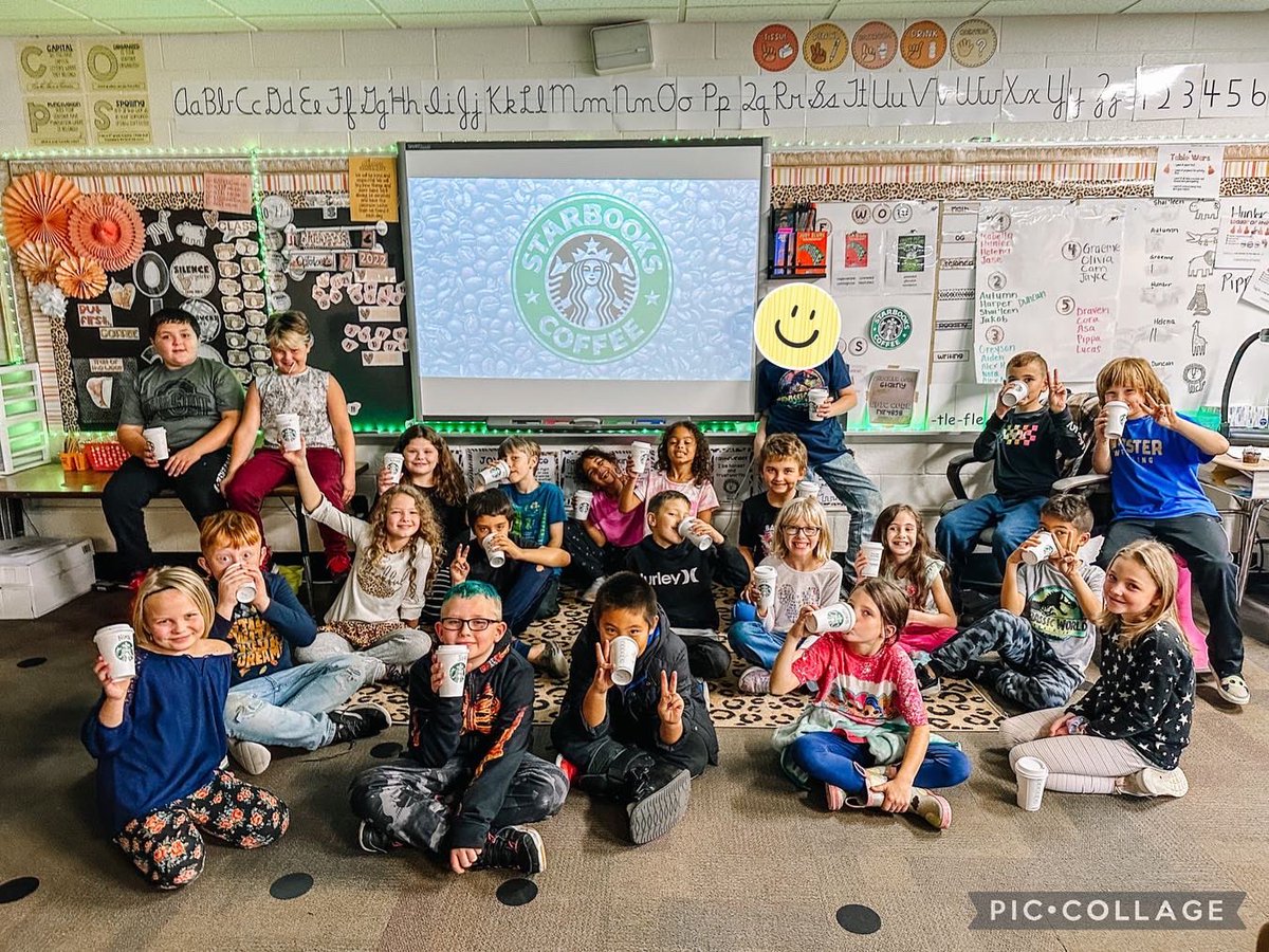 WooMrsWilson's tweet photo. We celebrated the end of our reading unit STARBOOKS style! ☕️⭐️ Complete with cake pops, hot cocoa, &amp; book reviews. The menu included our favorite books &amp; characters from this unit 😀 #MyOhioClassroom #ReadingCelebration #3rdGrade https://t.co/WcHqwRXsTO