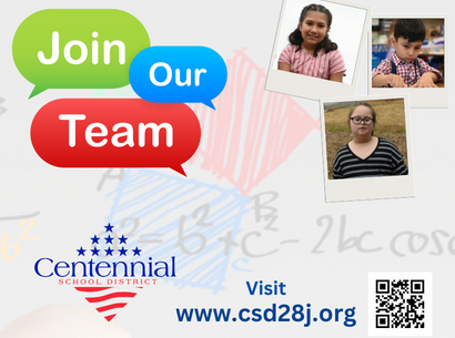 Join our Centennial School District team! You could earn a $2,000 signing incentive offered for key positions including: School Psychologists, Counselors, Special Education Teachers, School Bus Drivers, Educational Assistants, Dining Services Technicians, Secretaries, Custodians!
