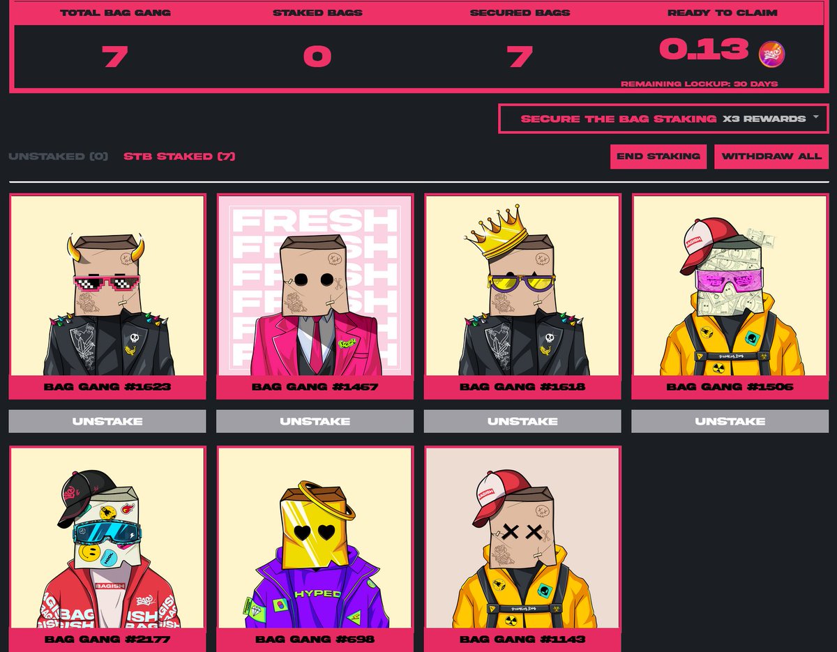 PenguinBrosGame's tweet photo. @BagangNFT High stake "Lucky 7"!!! #Bagang #Staking #SolanaNFTs https://t.co/NcK4qLy6oP