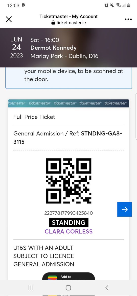 ClaraCorless's tweet photo. So thrilled I managed to get tickets to see @DermotKennedy next year!!! https://t.co/ztoRhDr0bP