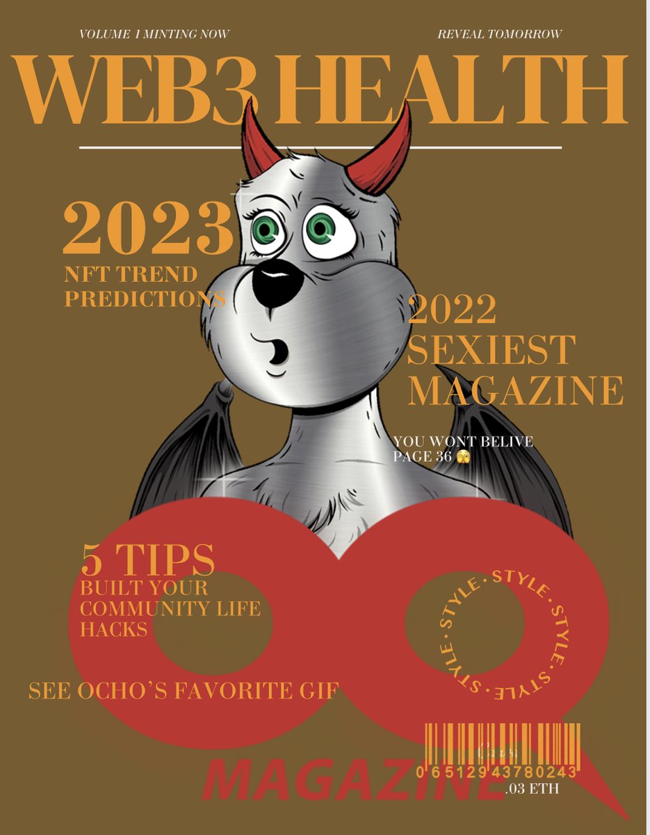 Get a healthy dose of Web3 from OQMagazine! Mint is live! Reveal is tomorrow! #NFT #NFTCommunity #Minting