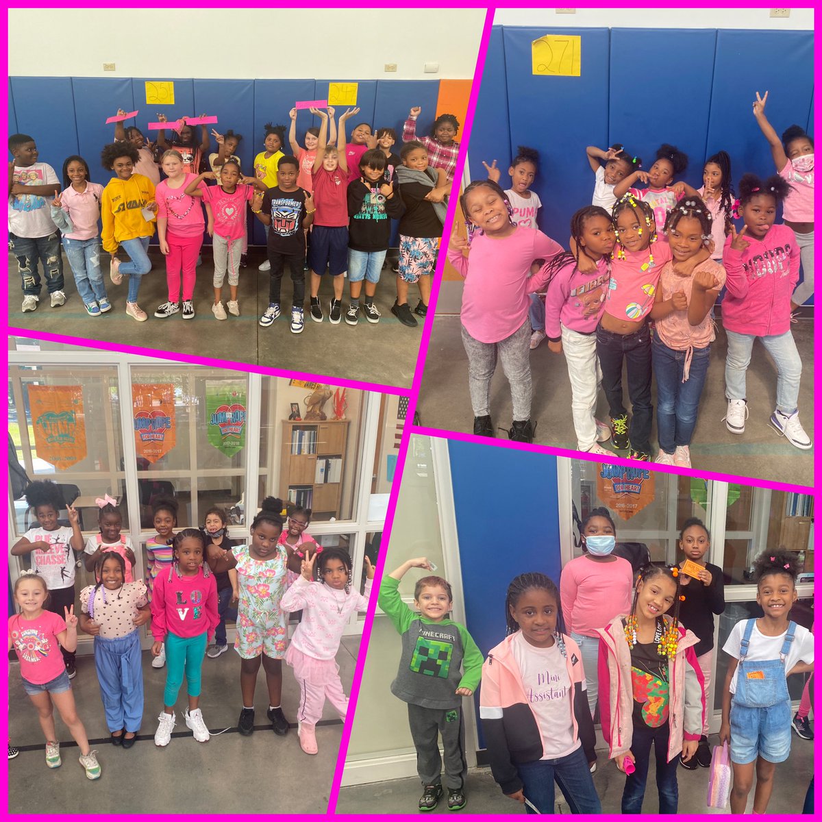 CradockES's tweet photo. Way to go Eagles!!! Today we wore PINK in support of Breast Cancer Awareness month!!! Check out some of our CRES Eagles for PINKOUT FRIDAY!!! 💕🎉💕 #PinkOut #CRES #ppsStrong @PortsVASchools @JolleyLa https://t.co/r2yRLU90gF