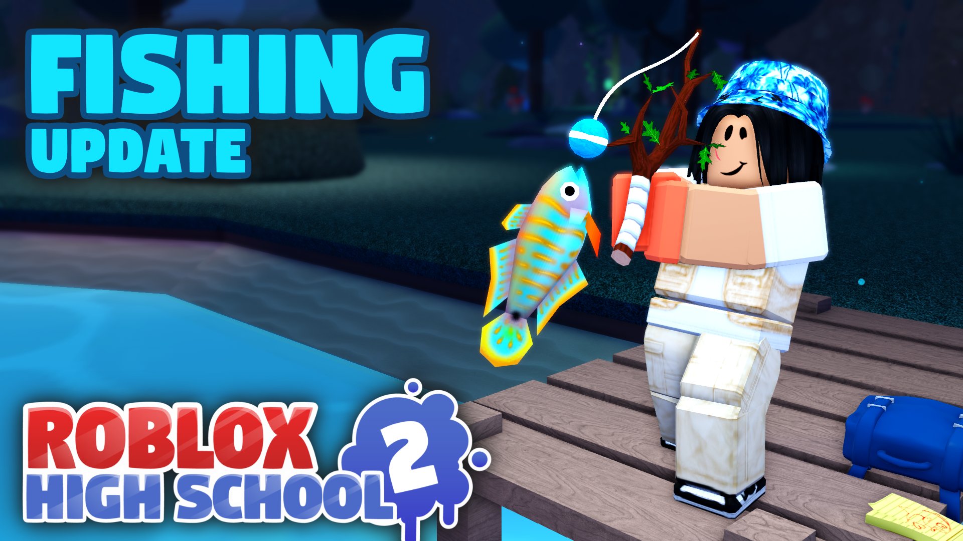 Roblox high school 2 on twitter rhs2 fishing update is out now 