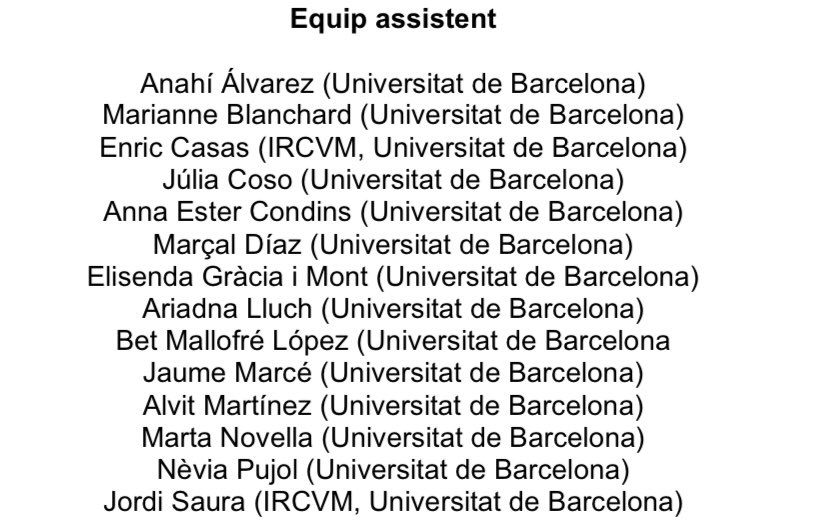 IRCVM's tweet photo. La nostra última actualització del #IICIRCVM, com no podia ser de cap altra manera, va dedicada a l’equip assistent, que han contribuït a fer que tot això fos possible. A partir de la setmana vinent, continuarem informant de les pròximes novetats. https://t.co/5VFSPUQClK