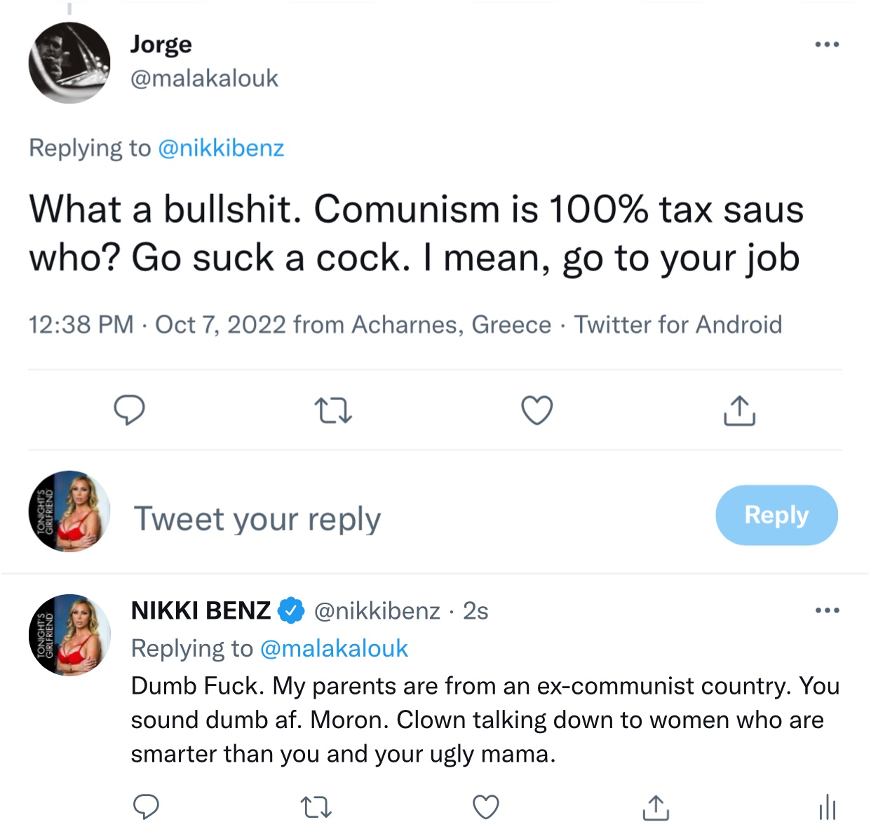 TW Pornstars - NIKKI BENZ. Twitter. Some men can't comprehend how