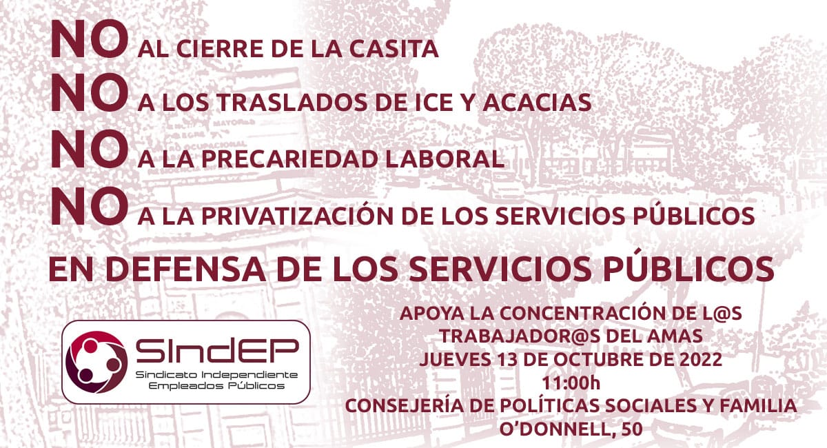 Gracias por el apoyo, @SInd_EP 
Nos vemos el jueves en la concentración frente a la Consejería ( O'Donnell 50) a las 11,00 hs para solicitar la revocación de las medidas anunciadas.
No al cierre de @somosCasita 
No a la exclusión social de menores+ 6 años a los arrabales.