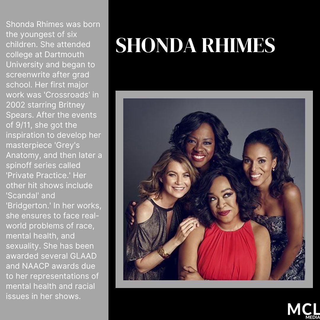 MCLMedia's tweet image. #FeatureFriday on the inspirational Shonda Rhimes.  #explore #mclmediaonline #mclmedia #shondarhimes #inspirational #love #like #follow #share