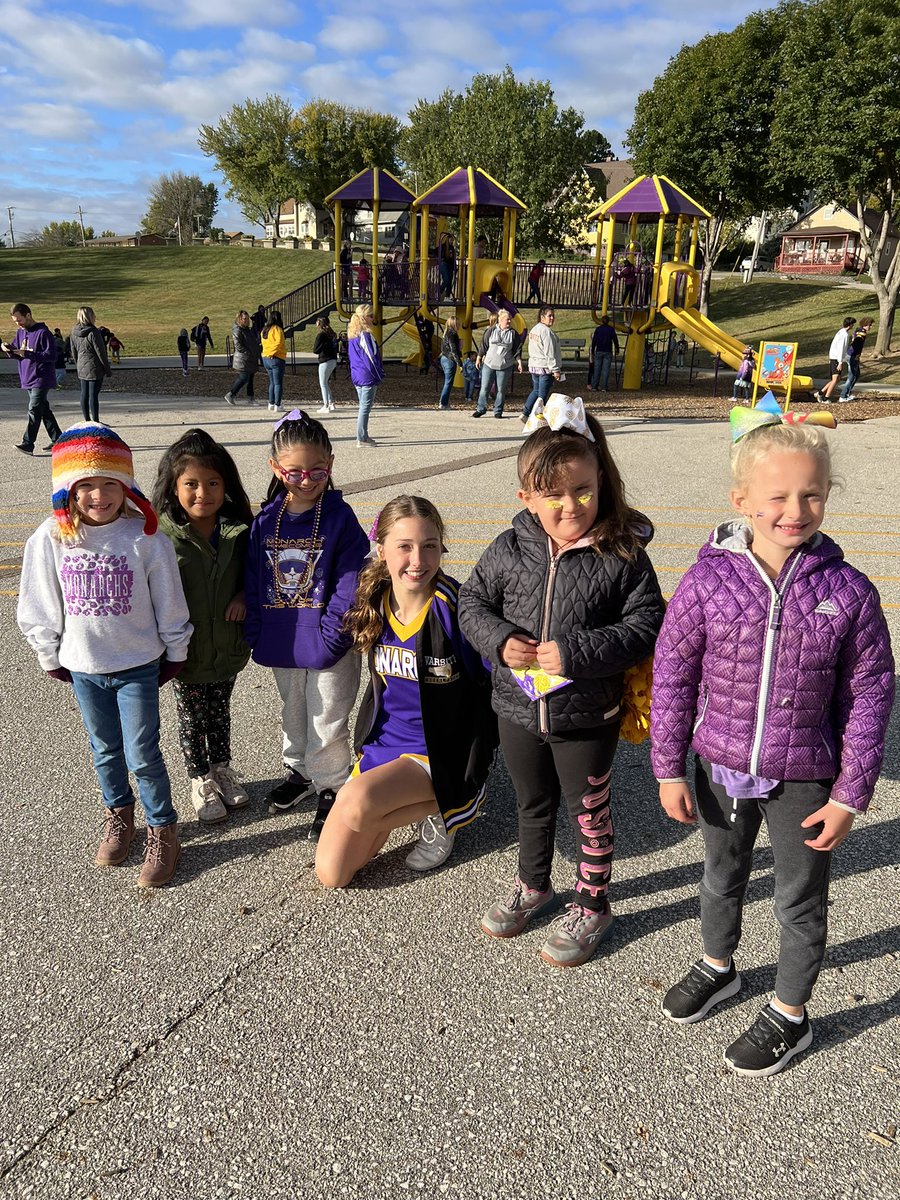 Homecoming Pep Assemblies and hanging out with the elementary kids….One of our most favorite days of the year!!!!! 💜💛
