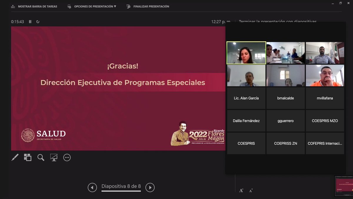 COEPRISS's tweet photo. Coepriss estuvo presente en #reunionvirtual de @COFEPRIS para revisar la logística para la próxima auditoría de la Unión Europea al Sistema de Inspección y Certificación de Productos de la Pesca en México. En este encuentro virtual también participó Colima.
#SaludConSentidoSocial https://t.co/CLjtr4aIVt