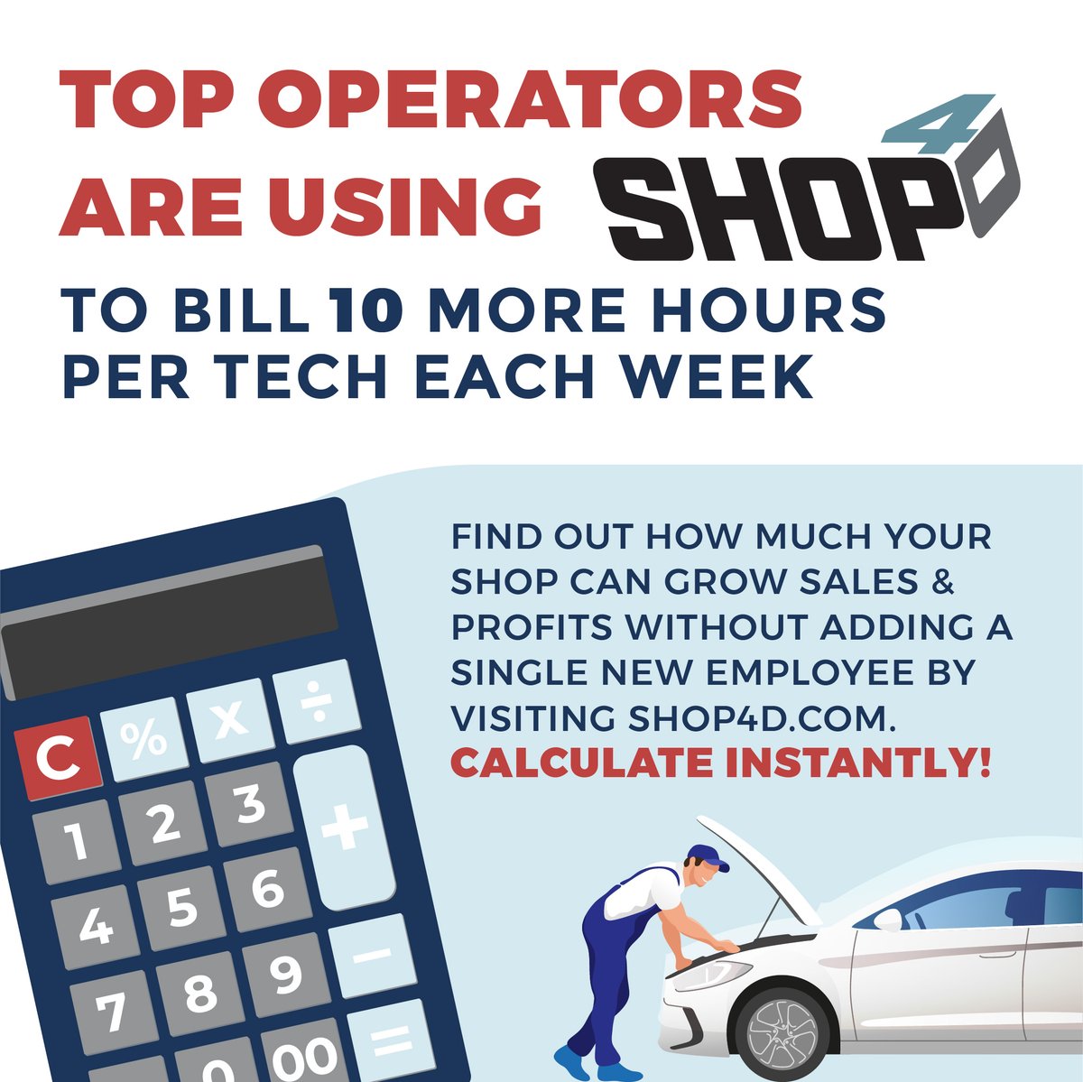 98.8% of repair shops have PRODUCTION BOTTLENECKS that rob them of two hours per tech, every single day. 𝐅𝐈𝐍𝐃 𝐎𝐔𝐓 𝐇𝐎𝐖 𝐌𝐔𝐂𝐇 𝐓𝐇𝐀𝐓 𝐈𝐒 𝐂𝐎𝐒𝐓𝐈𝐍𝐆 𝐘𝐎𝐔!  

grow.shop4d.com

EFFICIENCY WITHOUT OVERHEAD

#Shop4Dfamily #Efficiency #Growth