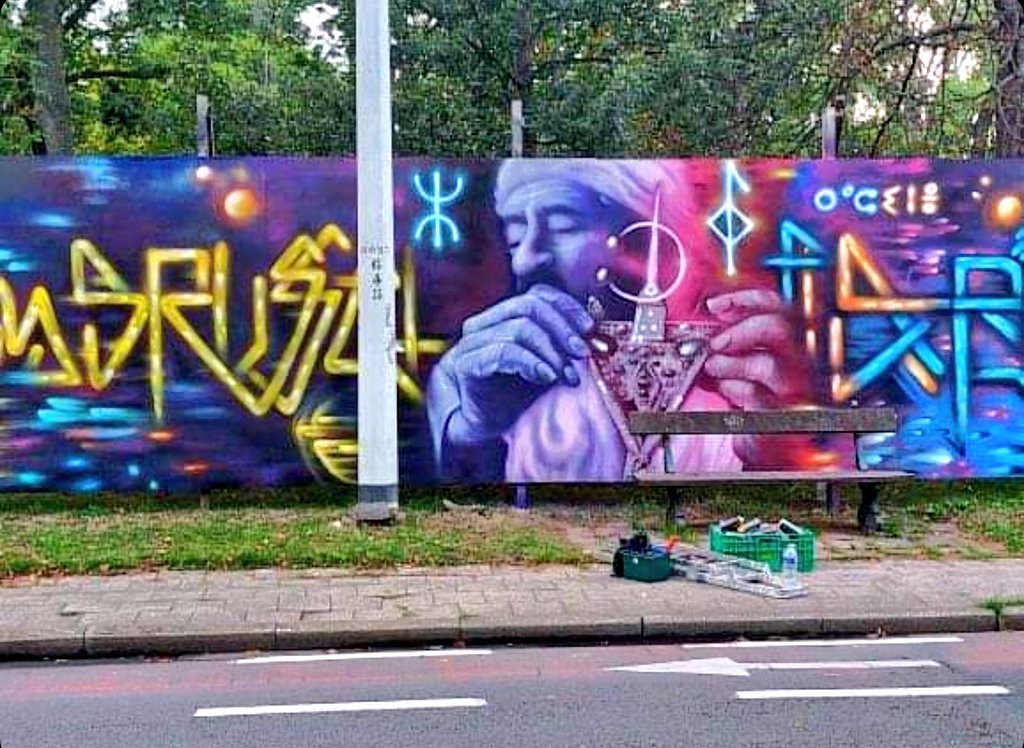 AminBrush's tweet photo. My last work at the 1st Edition of Racines Festival in Evere-Brussels 🇧🇪
50 international artists at the service of sharing street art 🔥
Thanks Belgium, See you....
#streetart #amazigh #graffitiart #Morocco #passion #cnn199 #racinefestival #Bruxelles #Belgium #ArtLovers https://t.co/7lQ4iTXkCh