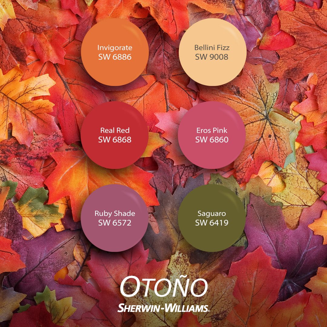El otoño llegó junto con su paleta de colores para inspirarte. 🎨🍂

#SherwinWilliamsMéxico​
#AmorPorElColor
#ColoresQueInspiran
#Otoño
