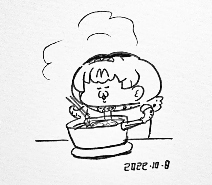 みんみと鍋のままラーメン 