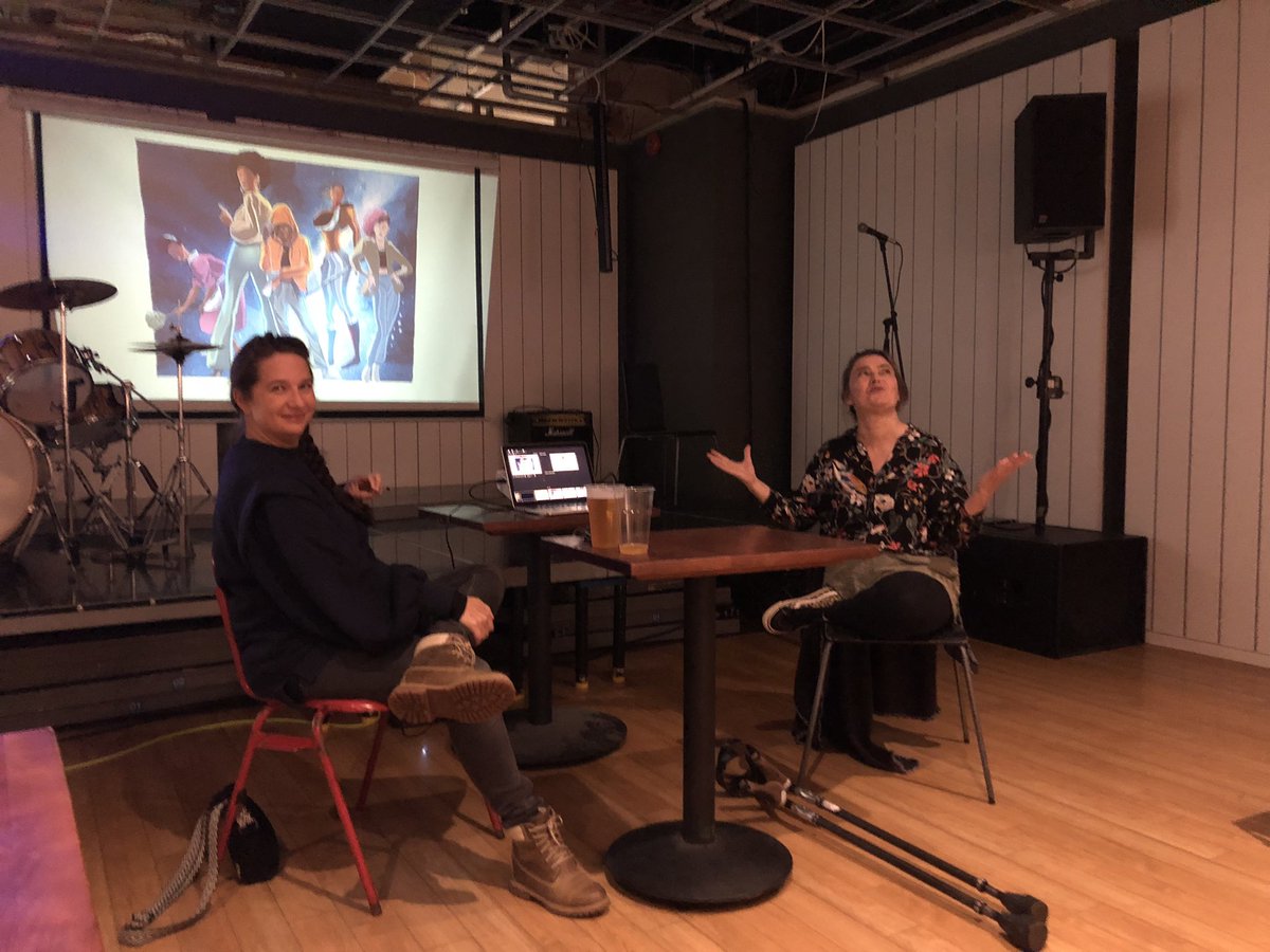 vicki4labour's tweet photo. A fascinating evening of conversation at #AudioActive in #Worthing with @Rita4Tarring at the comic book launch of @PlanetDivoc91 A comic created with young people from around the globe, researchers & artists about the impact of Covid.
Art+Science=Awesome 👏👏 https://t.co/JCgXTF6opo