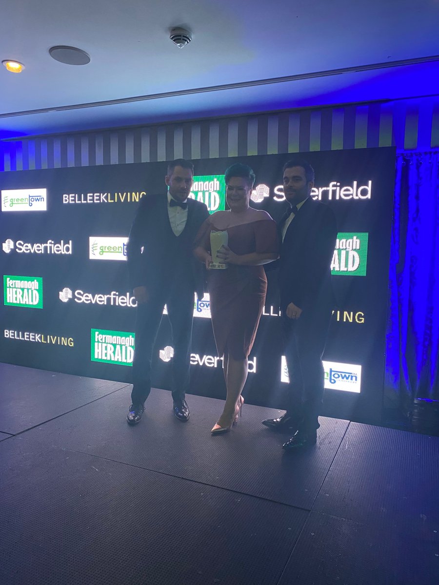 First up is the Best Start Up Business Award.  

Sponsored by Greentown Environmental

The award goes to... The Sun Hut 

Highly Commended are: Jo Jingles Fermanagh2Omagh, Mental Wealth International &amp; The Toastery. 

#FHBA22 @Severfieldplc <a href="/HomeofBelleek/">Belleek Pottery</a>