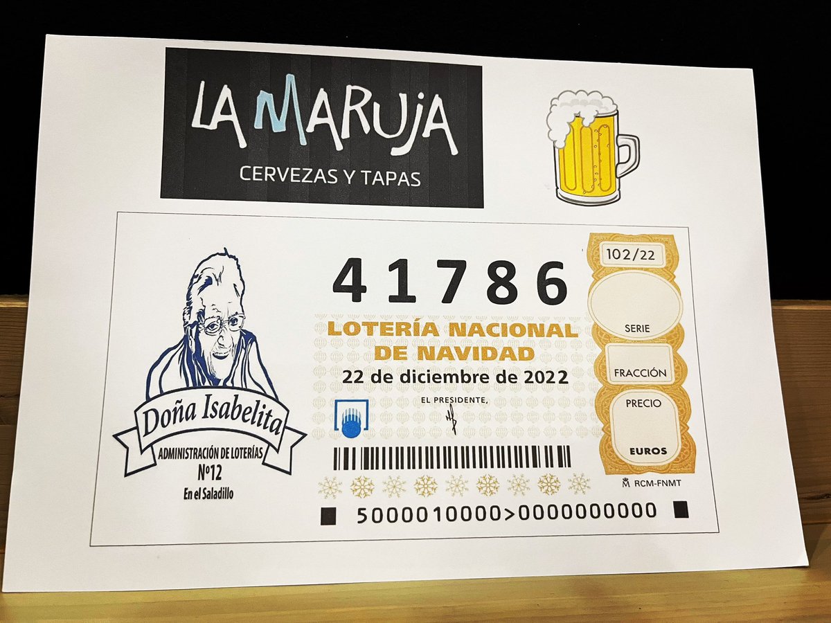Montereros's tweet photo. Buenas noches amig@s ya lo tenemos aquí que Dios reparta suerte 🍀 #loteria #loterianavidad https://t.co/KxTZRuhjO4