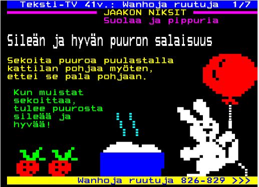 ttvmatti's tweet photo. Wanhoja ruutuja #tekstitv-arkistosta #pixelart #teletext #teletextart https://t.co/xxsdxPoUFn #tekstitv41: https://t.co/L1Ilbamf1J https://t.co/ERD9Ju4BkB
