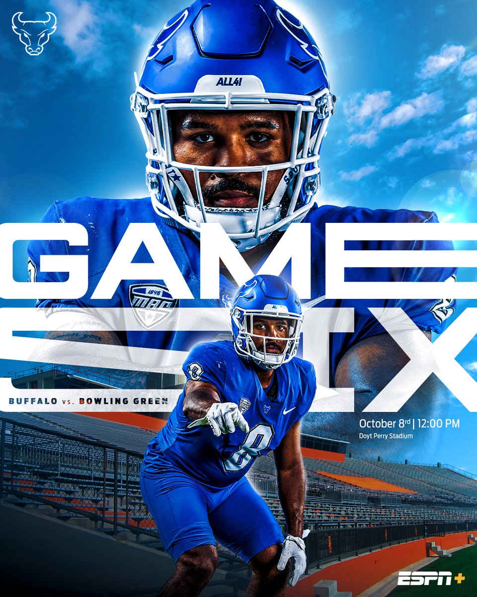 IT'S GAMEDAY❗ 🏈at Bowling Green 📍Doyt Perry Stadium 🕛12:00 pm 📺ESPN+ | espn.com/watch/player?i… 📻thevarsitynetwork.com/audioapplink/s… #UBhornsUP | #PoundTheRock