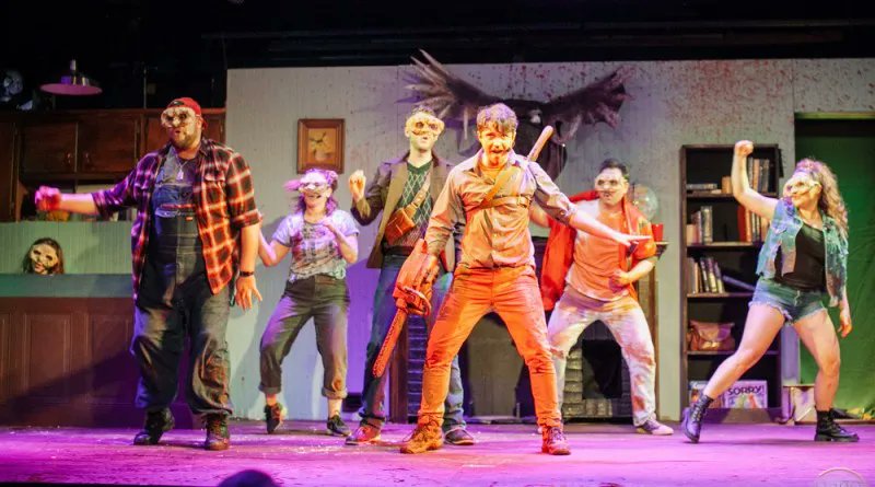 Good Luck Macbeth’s production of “Evil Dead” may be the messiest play I have ever seen. No, Really, broken dishes, blood, a severed hand, and the occasional decapitation, and be aware of the splatterzone. 
<a href="/GoodLuckMacbeth/">Good Luck Macbeth</a> 
#EvilDead #Theater #photograghy
buff.ly/3rAJY2Z