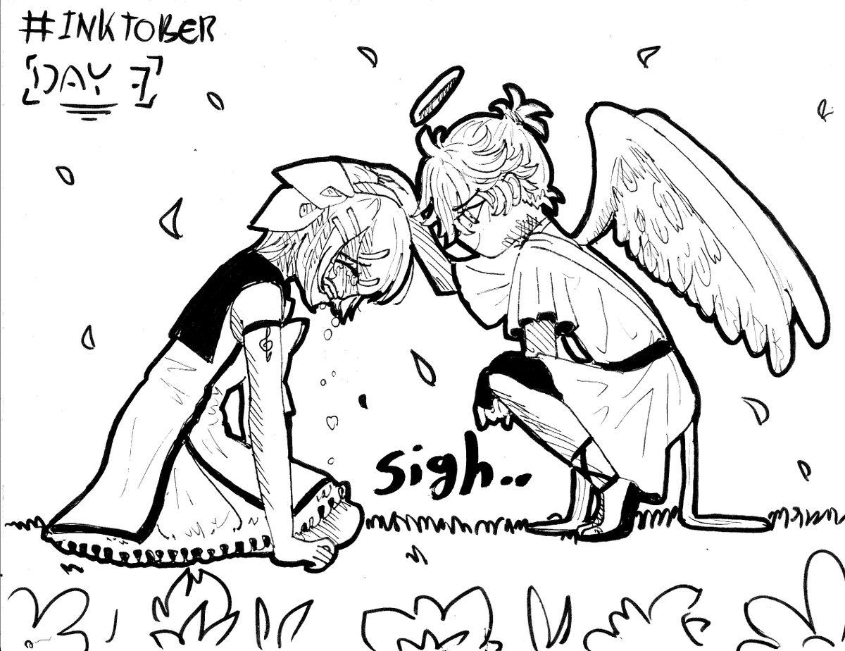 a song where Kagamine Len ceases to exist, how sad...
#inktober_day7

#VOCALOID #vocatober #vocatober2022 #inktober #inktober2022 #ink #October #art