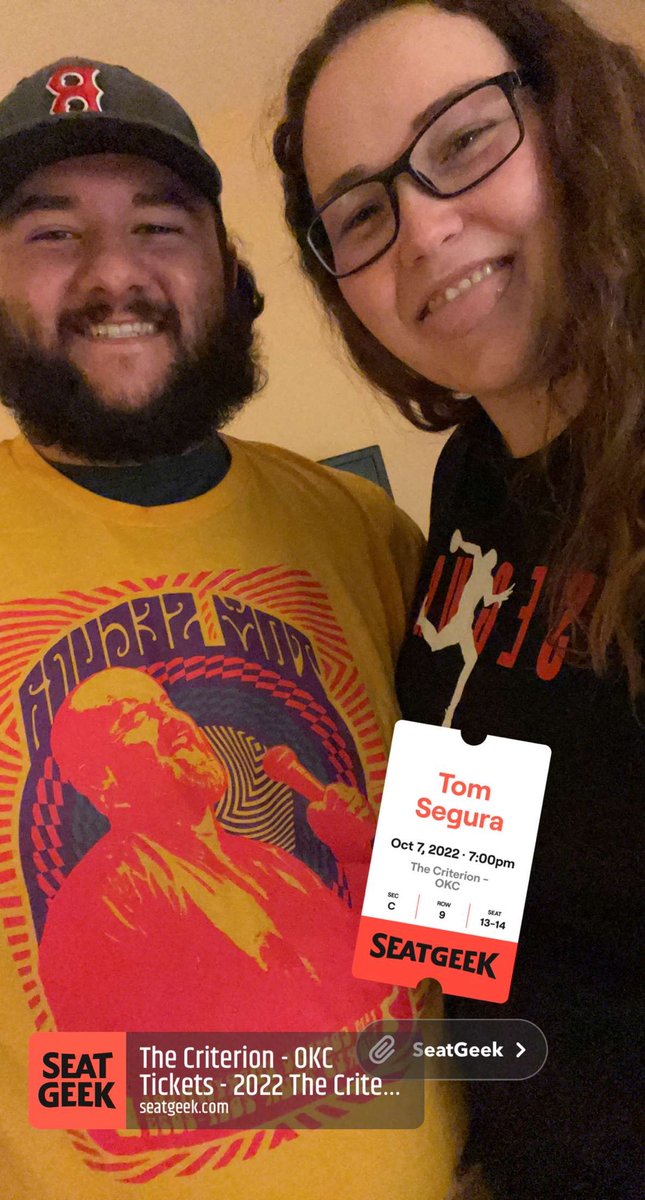 Zachpratt19's tweet photo. Picked up some of Tommy’s merch in OKC tonight loved the show!   #GarthBrooks @tomsegura @YMHstudios @ChristinaP @SeatGeek https://t.co/vOtU3nIWXU