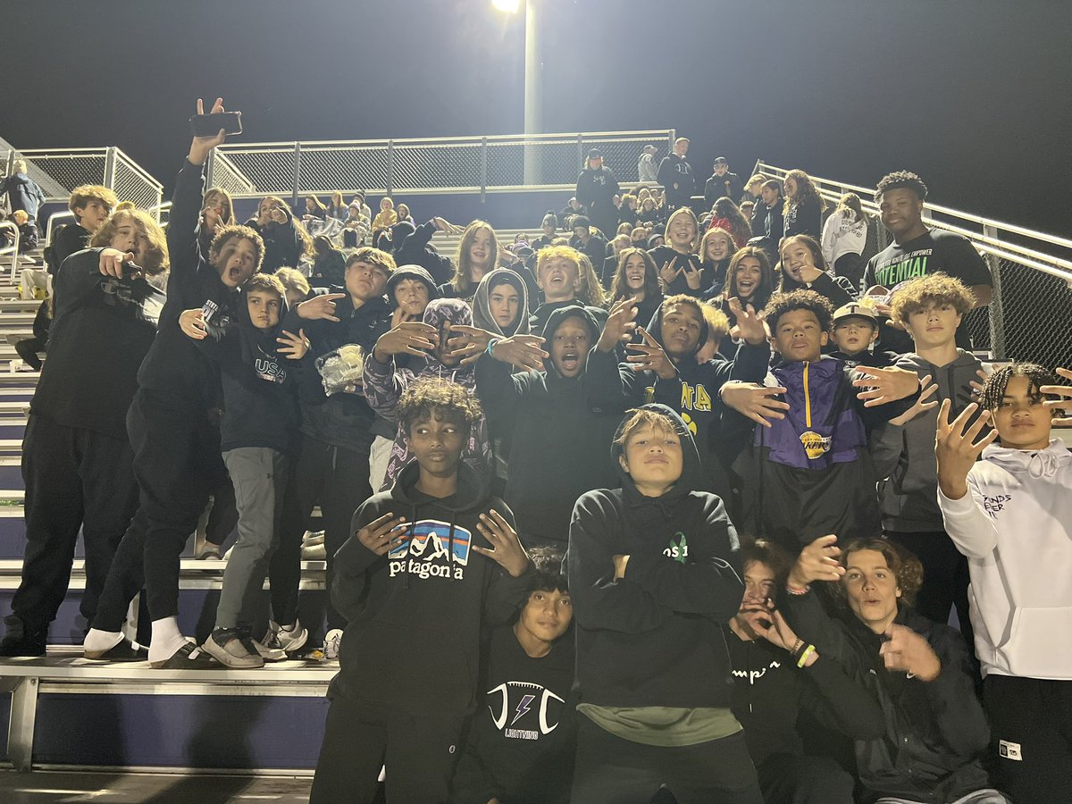 NC Lightning holding it down at the Liberty FB game! #nclightning #blackout #gobolts <a href="/ICLibertyFB/">ICLibertyFB</a>