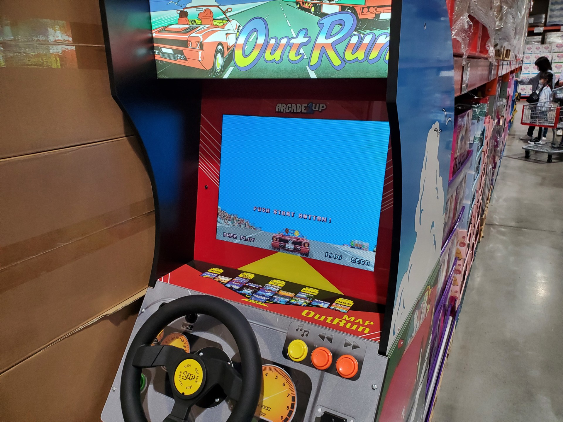 展示品 アーケード1UP アウトラン 全4ゲーム搭載