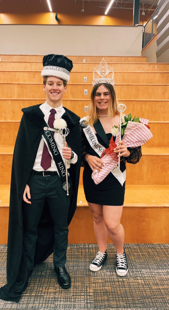Congratulations to the 2022 Homecoming King Kyle Hall and Homecoming Queen Tana Preseren🎉